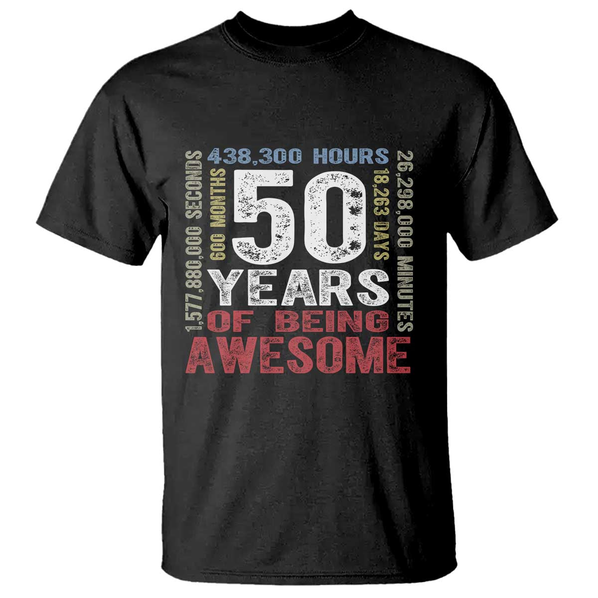Vintage 50 Years Of Being Awesome T Shirt 50th Birthday Legend Gift Idea