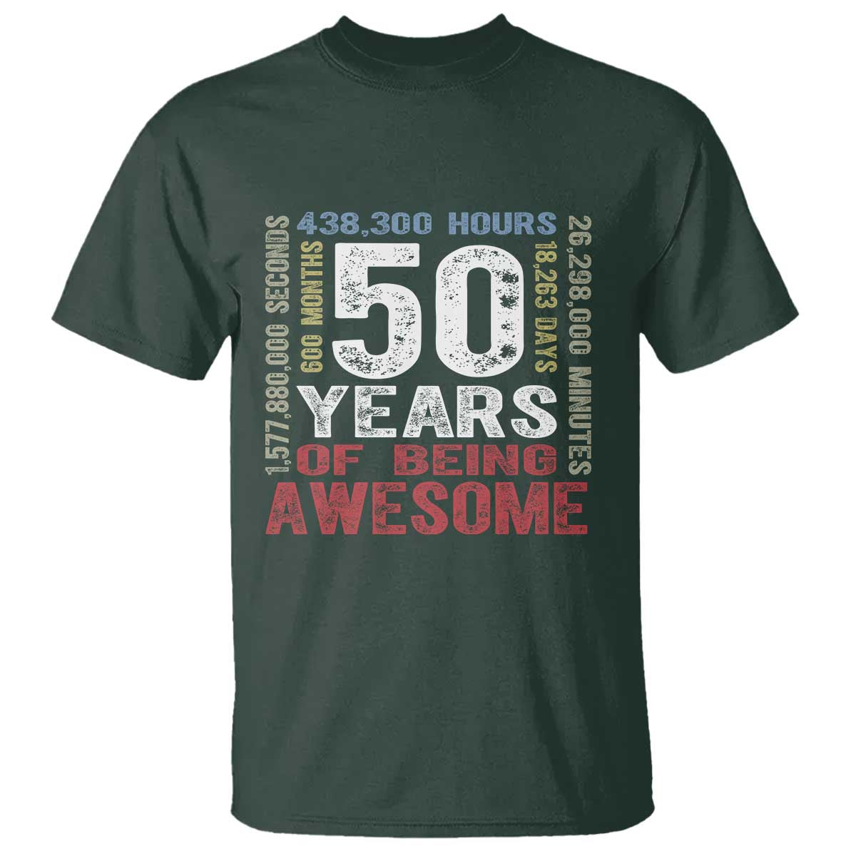 Vintage 50 Years Of Being Awesome T Shirt 50th Birthday Legend Gift Idea