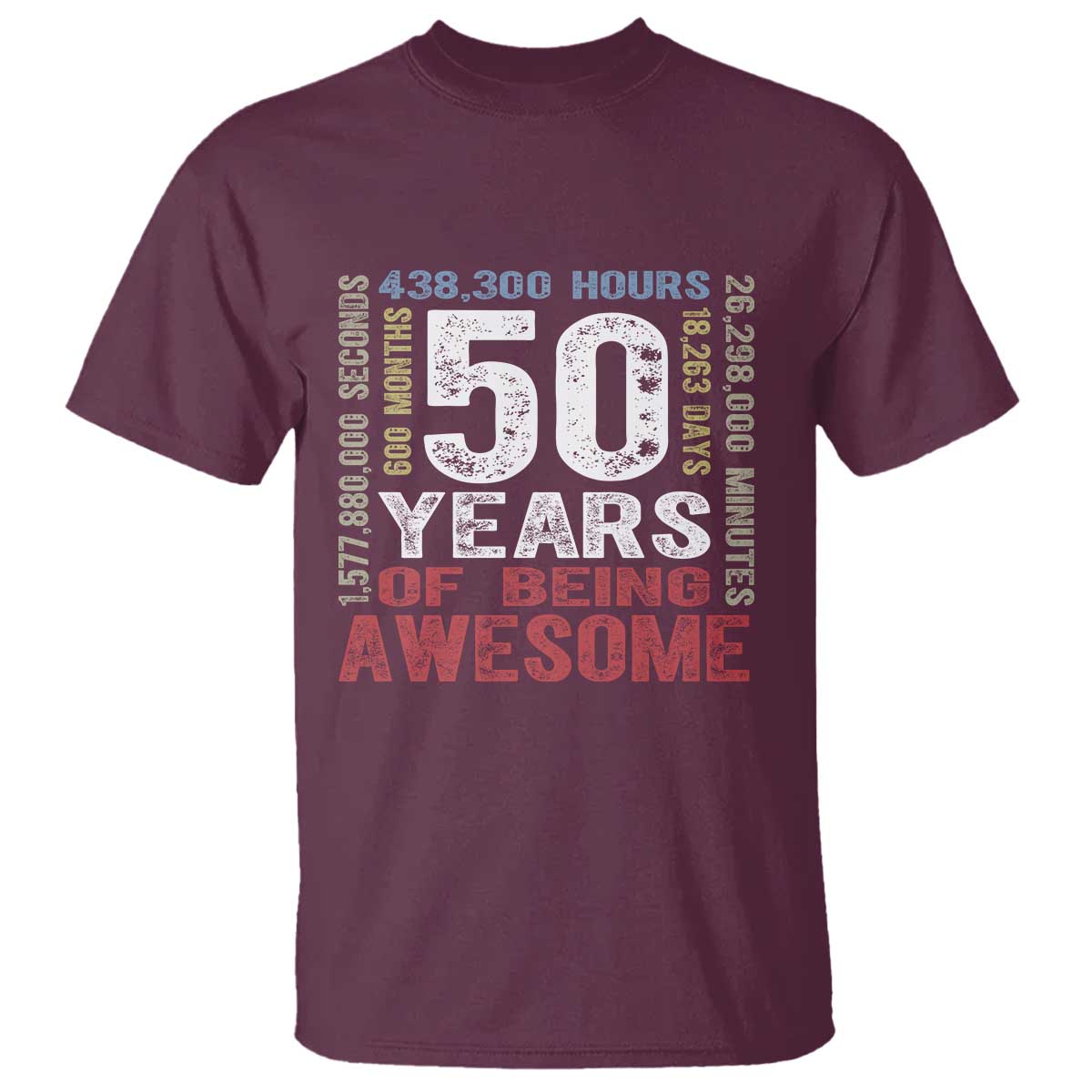 Vintage 50 Years Of Being Awesome T Shirt 50th Birthday Legend Gift Idea