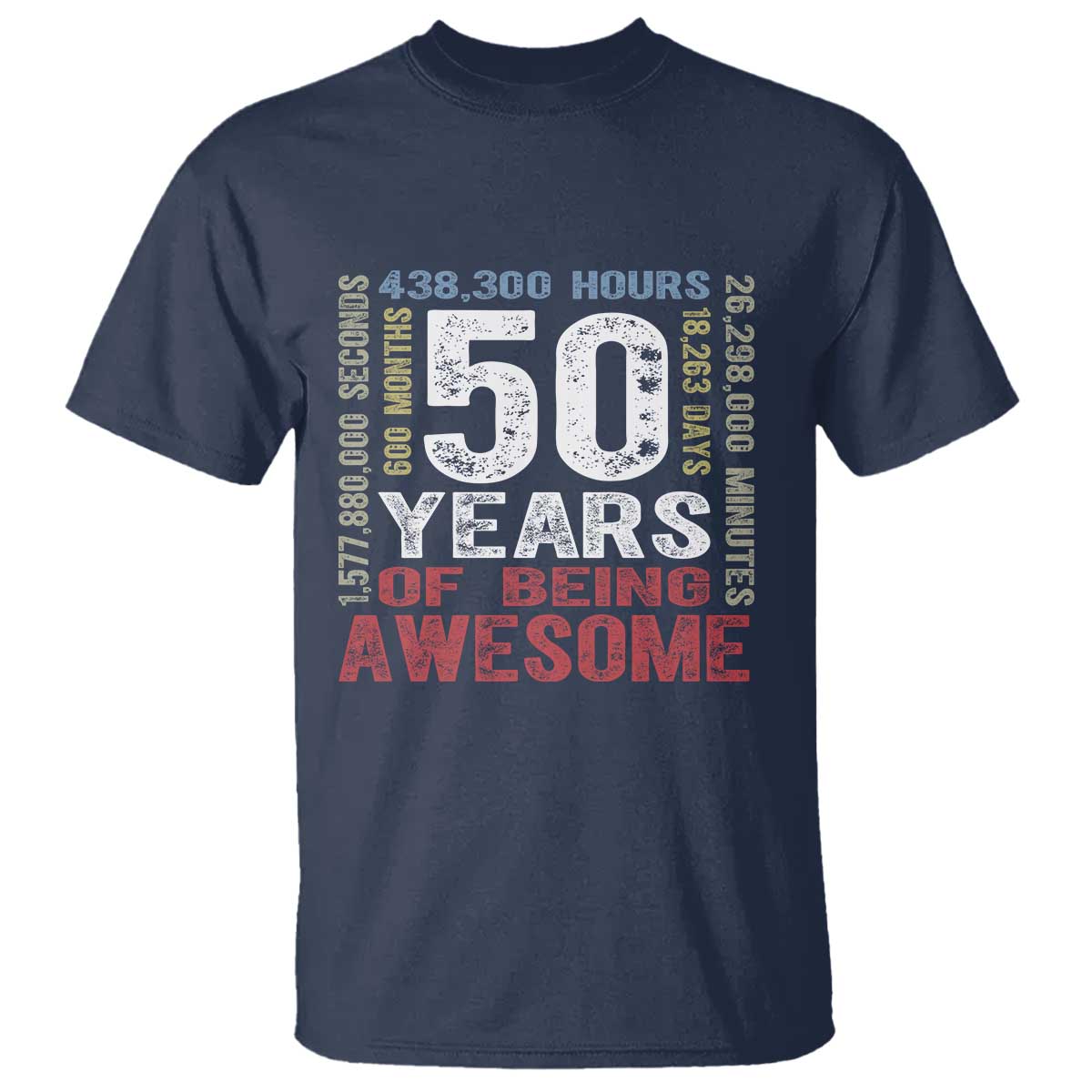 Vintage 50 Years Of Being Awesome T Shirt 50th Birthday Legend Gift Idea