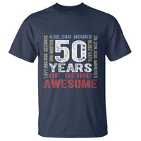 Vintage 50 Years Of Being Awesome T Shirt 50th Birthday Legend Gift Idea