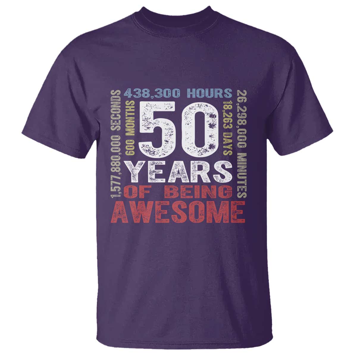 Vintage 50 Years Of Being Awesome T Shirt 50th Birthday Legend Gift Idea