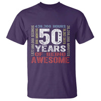 Vintage 50 Years Of Being Awesome T Shirt 50th Birthday Legend Gift Idea