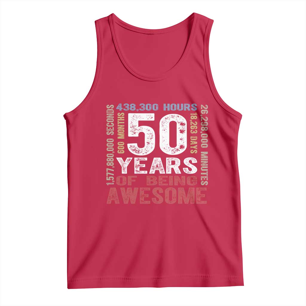 Vintage 50 Years Of Being Awesome Tank Top 50th Birthday Legend Gift Idea