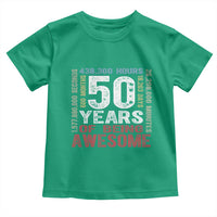 Vintage 50 Years Of Being Awesome Toddler T Shirt 50th Birthday Legend Gift Idea