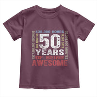 Vintage 50 Years Of Being Awesome Toddler T Shirt 50th Birthday Legend Gift Idea