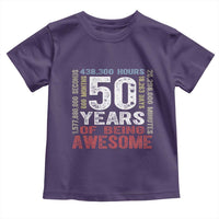 Vintage 50 Years Of Being Awesome Toddler T Shirt 50th Birthday Legend Gift Idea