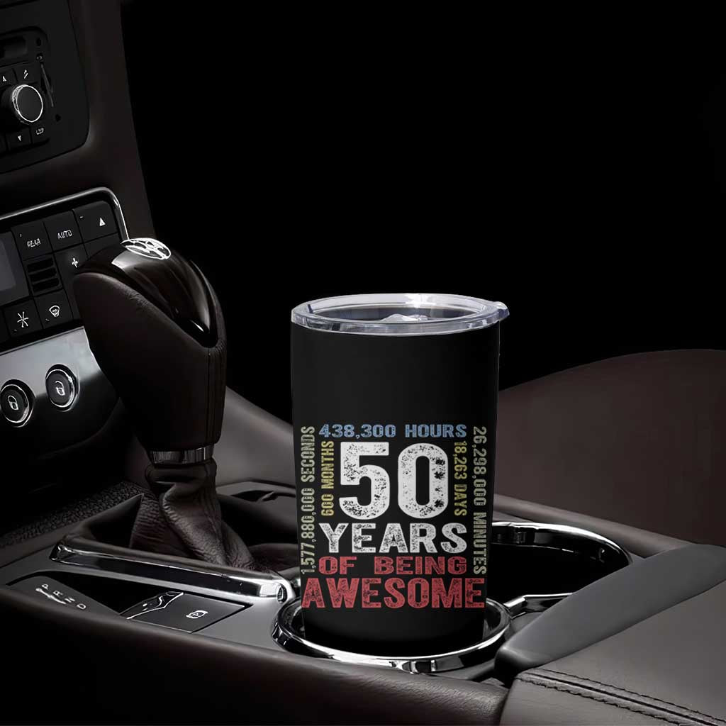 Vintage 50 Years Of Being Awesome Tumbler Cup 50th Birthday Legend Gift Idea