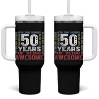 Vintage 50 Years Of Being Awesome Tumbler With Handle 50th Birthday Legend Gift Idea