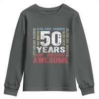 Vintage 50 Years Of Being Awesome Youth Sweatshirt 50th Birthday Legend Gift Idea