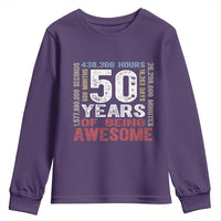 Vintage 50 Years Of Being Awesome Youth Sweatshirt 50th Birthday Legend Gift Idea