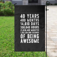40 Years of Being Awesome Garden Flag Vintage 1986 Fortieth Birthday Graphic
