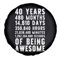 40 Years of Being Awesome Spare Tire Cover Vintage 1986 Fortieth Birthday Graphic