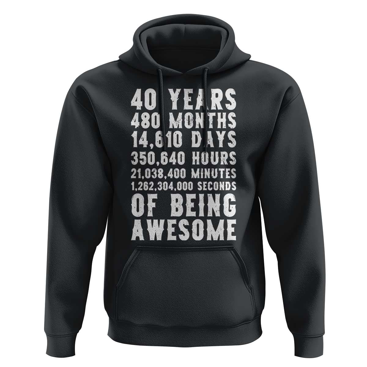 40 Years of Being Awesome Hoodie Vintage 1986 Fortieth Birthday Graphic