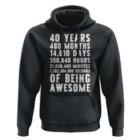 40 Years of Being Awesome Hoodie Vintage 1986 Fortieth Birthday Graphic