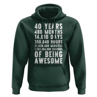 40 Years of Being Awesome Hoodie Vintage 1986 Fortieth Birthday Graphic