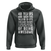 40 Years of Being Awesome Hoodie Vintage 1986 Fortieth Birthday Graphic