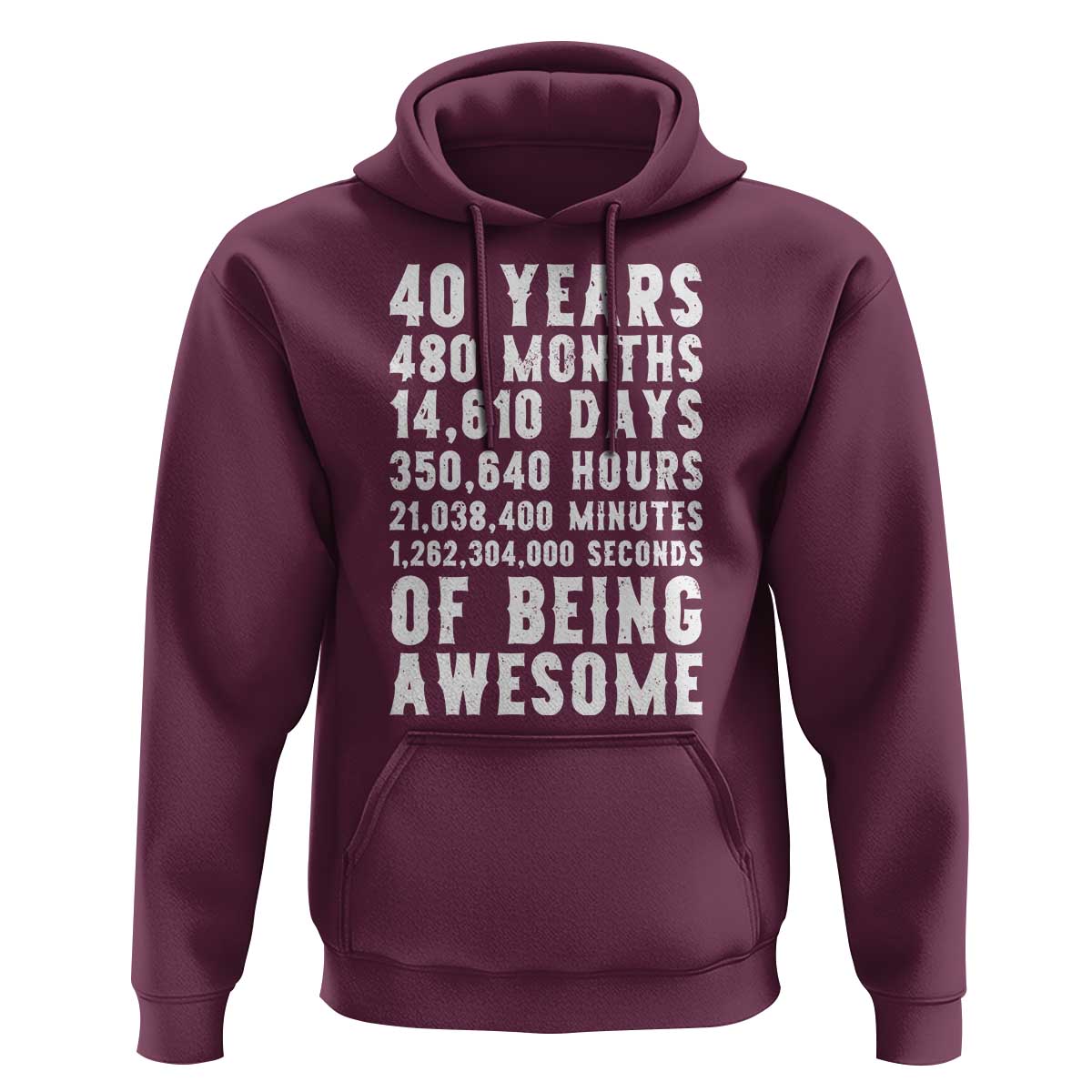 40 Years of Being Awesome Hoodie Vintage 1986 Fortieth Birthday Graphic
