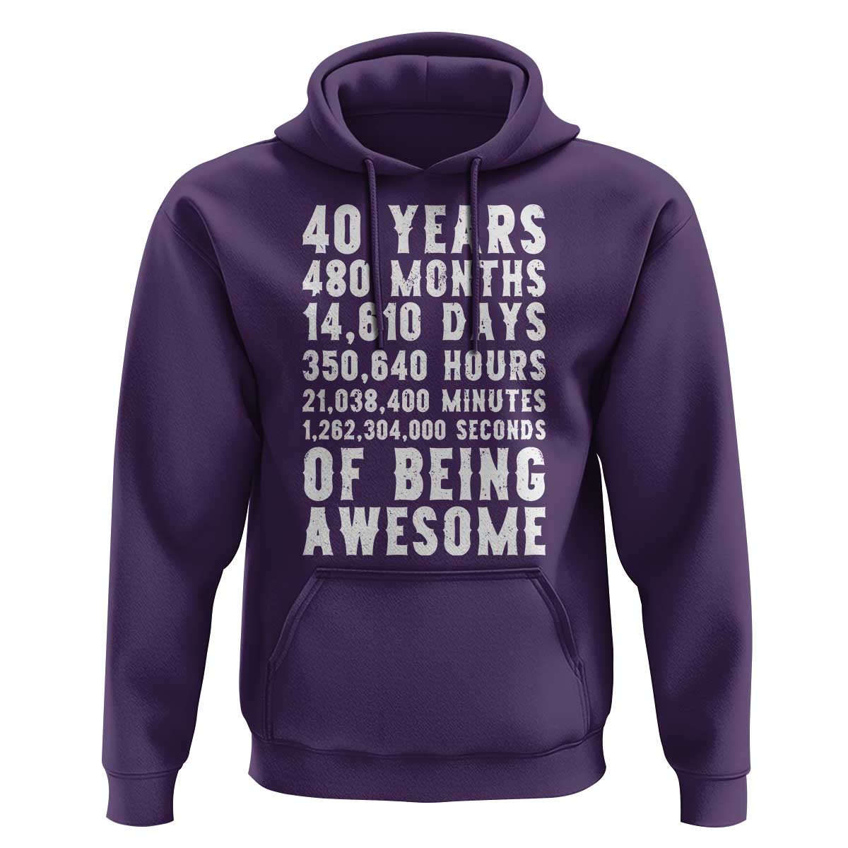 40 Years of Being Awesome Hoodie Vintage 1986 Fortieth Birthday Graphic
