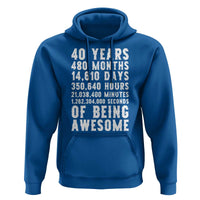 40 Years of Being Awesome Hoodie Vintage 1986 Fortieth Birthday Graphic