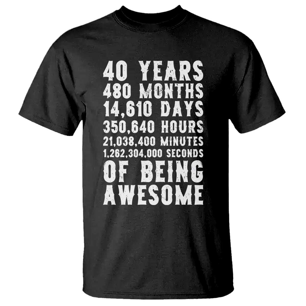 40 Years of Being Awesome T Shirt Vintage 1986 Fortieth Birthday Graphic
