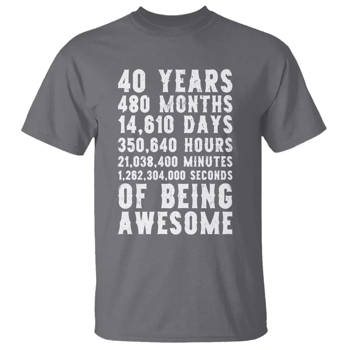 40 Years of Being Awesome T Shirt Vintage 1986 Fortieth Birthday Graphic