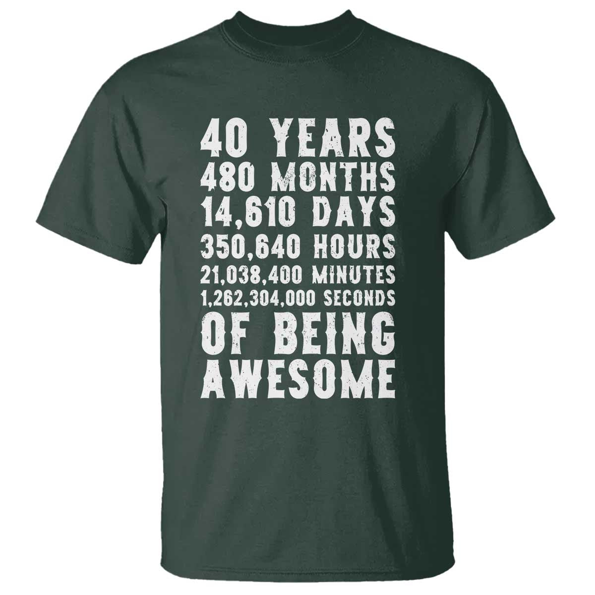 40 Years of Being Awesome T Shirt Vintage 1986 Fortieth Birthday Graphic