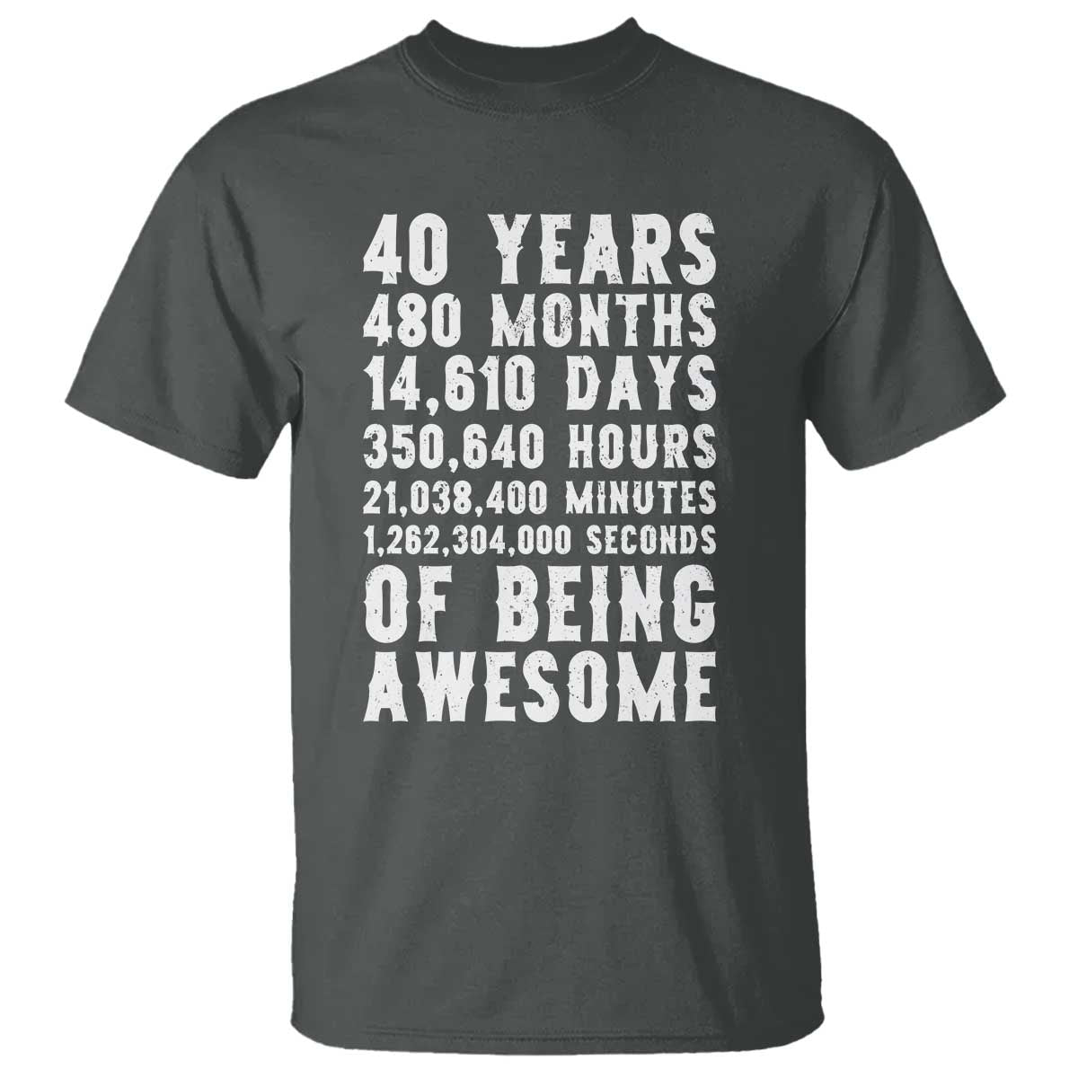 40 Years of Being Awesome T Shirt Vintage 1986 Fortieth Birthday Graphic