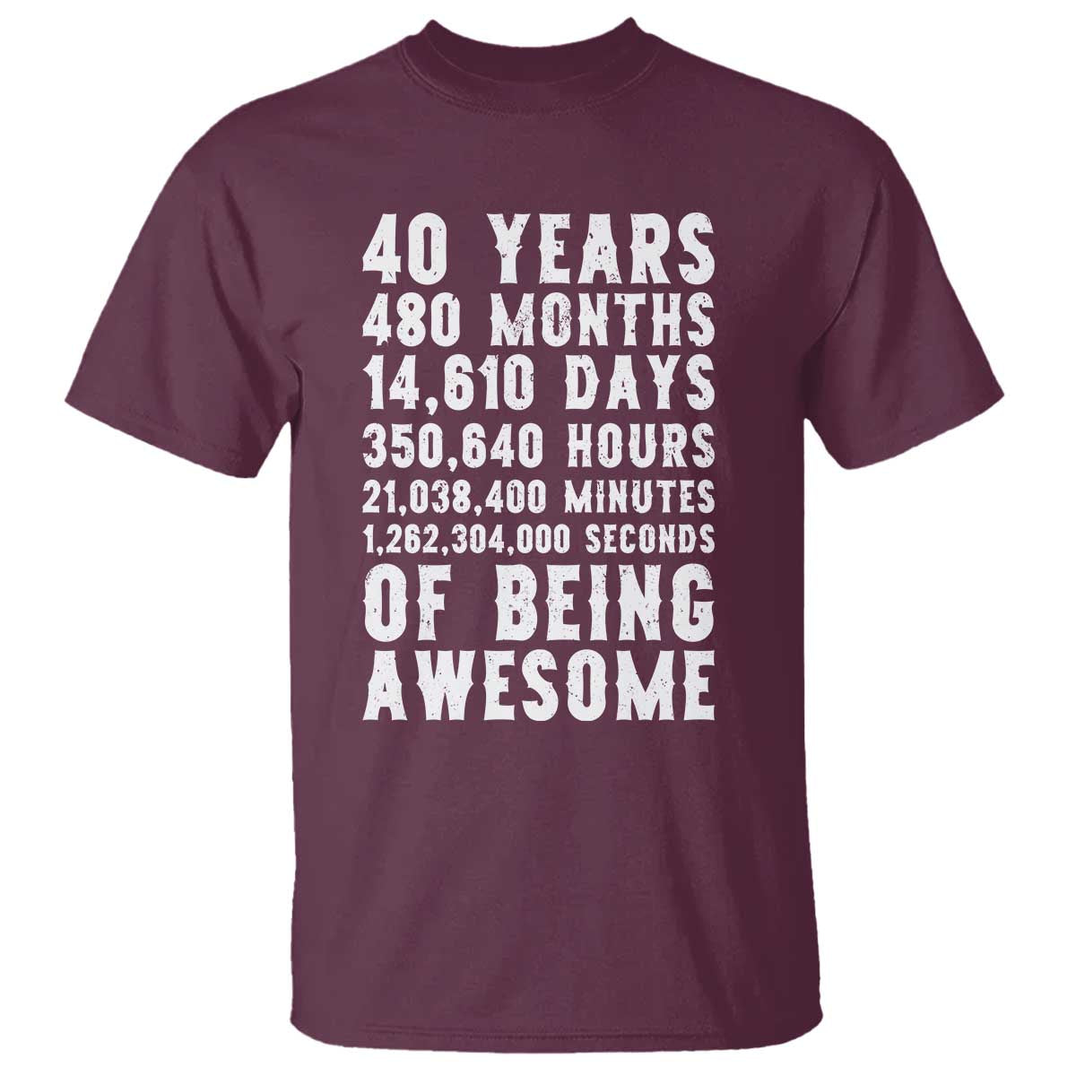 40 Years of Being Awesome T Shirt Vintage 1986 Fortieth Birthday Graphic
