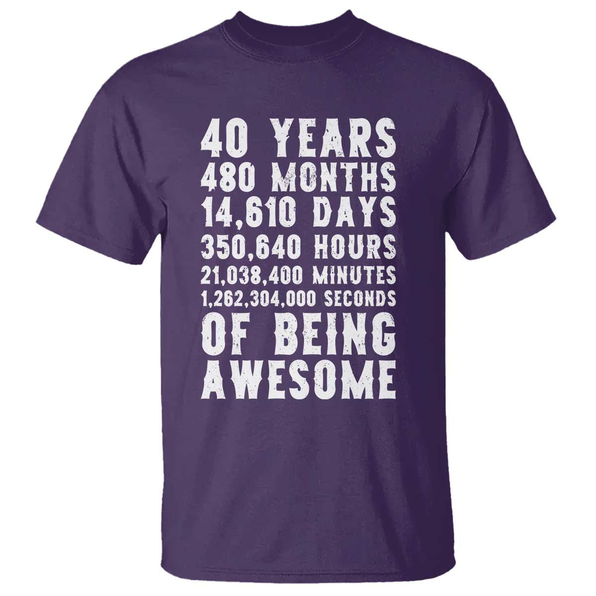 40 Years of Being Awesome T Shirt Vintage 1986 Fortieth Birthday Graphic
