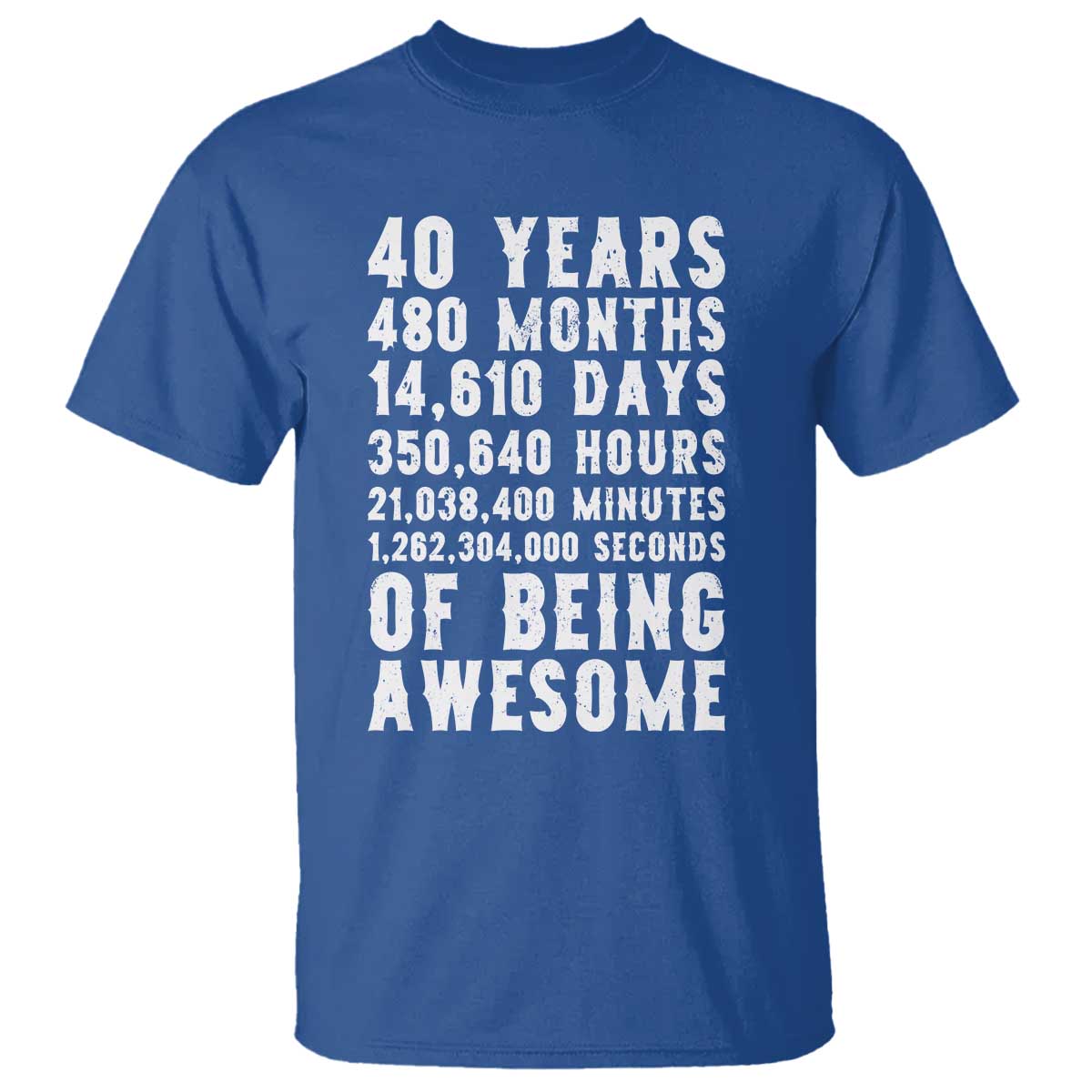 40 Years of Being Awesome T Shirt Vintage 1986 Fortieth Birthday Graphic