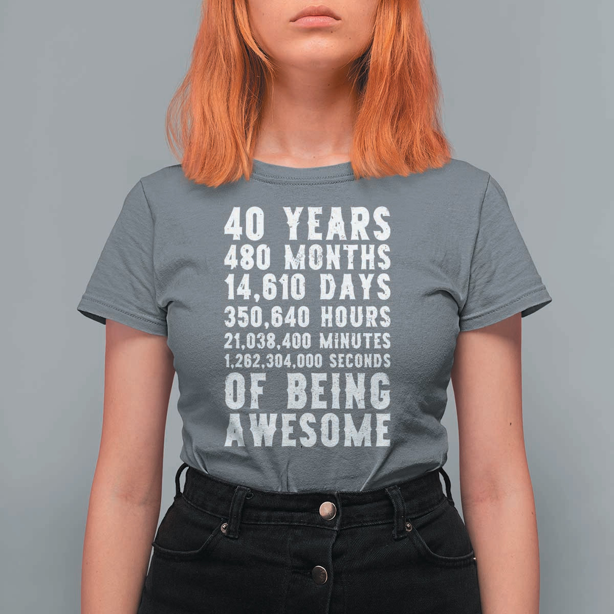 40 Years of Being Awesome T Shirt For Women Vintage 1986 Fortieth Birthday Graphic