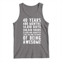 40 Years of Being Awesome Tank Top Vintage 1986 Fortieth Birthday Graphic