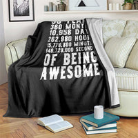 Funny 30th Birthday Throw Blanket Thirty Years Of Being Awesome