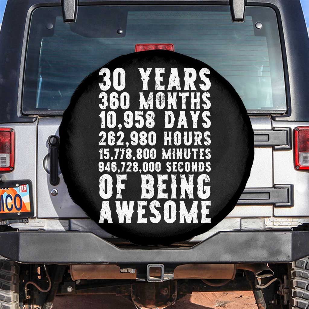 Funny 30th Birthday Spare Tire Cover Thirty Years Of Being Awesome