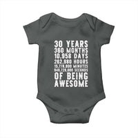 Funny 30th Birthday Baby Onesie Thirty Years Of Being Awesome