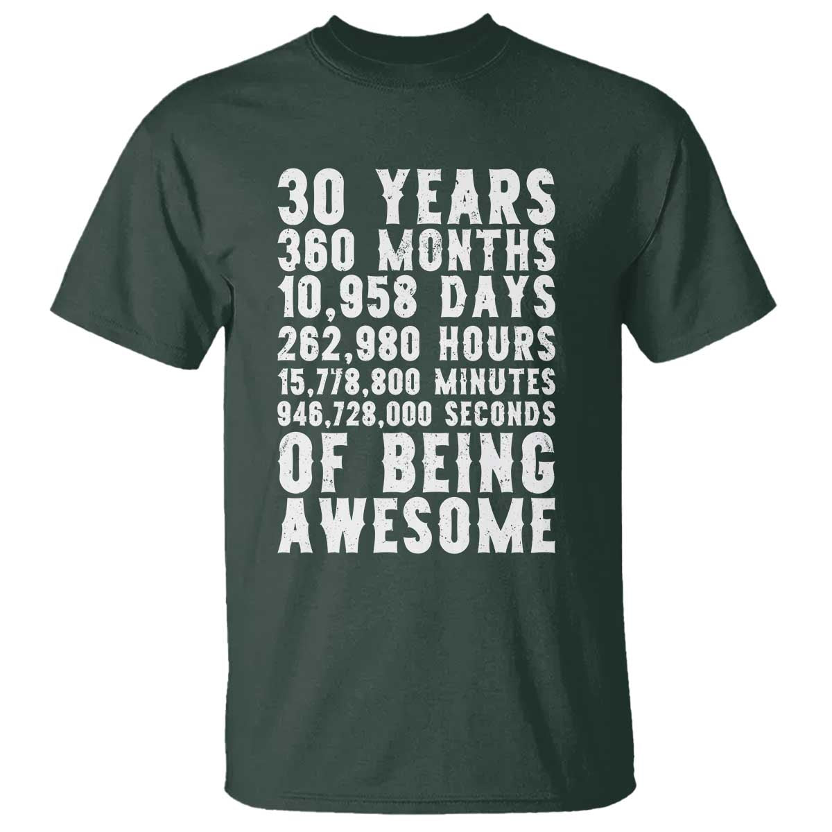 Funny 30th Birthday T Shirt Thirty Years Of Being Awesome