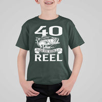 Still Keeping It Reel At 40 T Shirt For Kid Fisherman Birthday Gift