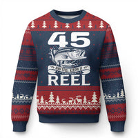 Still Keeping It Reel At 45 Ugly Christmas Sweater Fisherman Birthday Gift