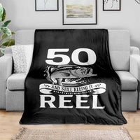Still Keeping It Reel At 50 Throw Blanket Fisherman Birthday Gift
