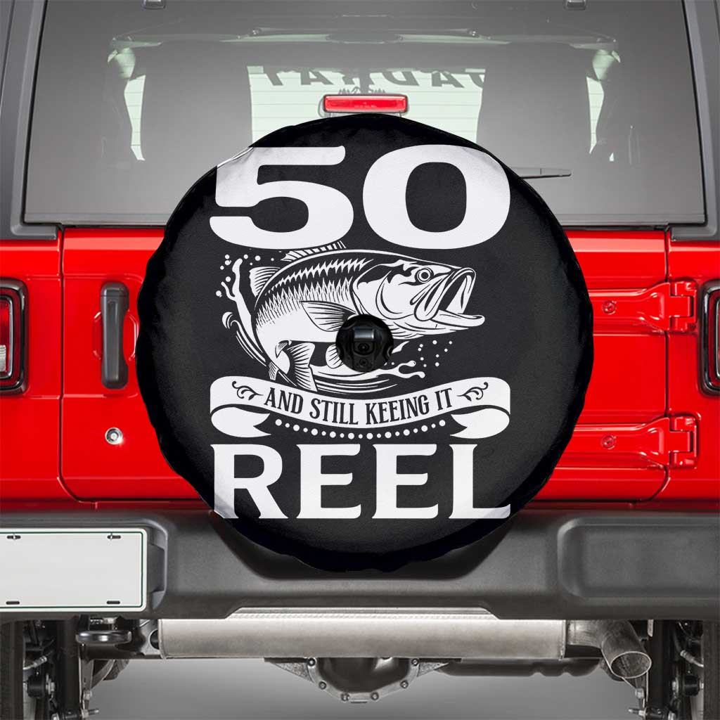 Still Keeping It Reel At 50 Spare Tire Cover Fisherman Birthday Gift