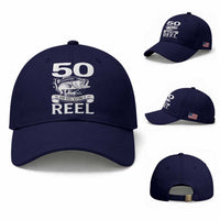 Still Keeping It Reel At 50 Baseball Cap Fisherman Birthday Gift