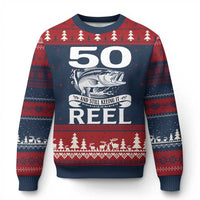 Still Keeping It Reel At 50 Ugly Christmas Sweater Fisherman Birthday Gift