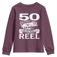 Still Keeping It Reel At 50 Youth Sweatshirt Fisherman Birthday Gift