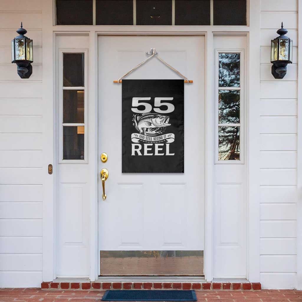 Still Keeping It Reel At 55 Garden Flag Fisherman Birthday Gift