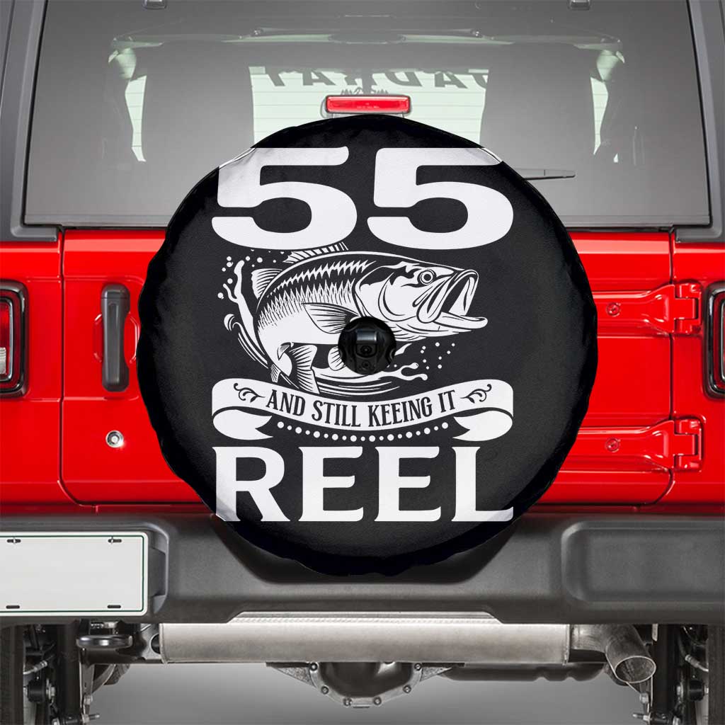 Still Keeping It Reel At 55 Spare Tire Cover Fisherman Birthday Gift