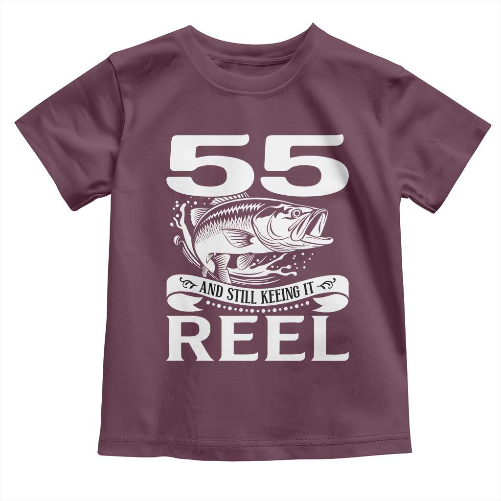 Still Keeping It Reel At 55 Toddler T Shirt Fisherman Birthday Gift