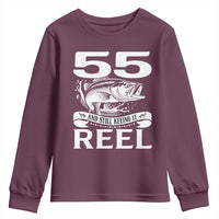 Still Keeping It Reel At 55 Youth Sweatshirt Fisherman Birthday Gift