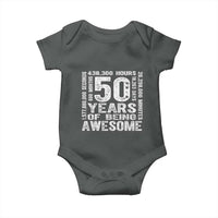 Funny 50th Birthday Gift Baby Onesie 50 Years Of Being Awesome
