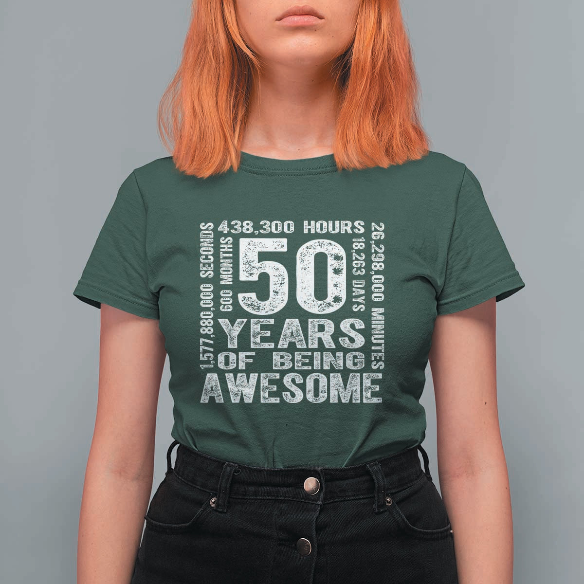 Funny 50th Birthday Gift T Shirt For Women 50 Years Of Being Awesome